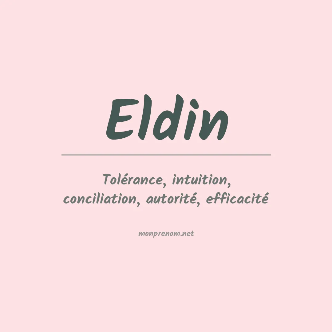 Prénom Eldin