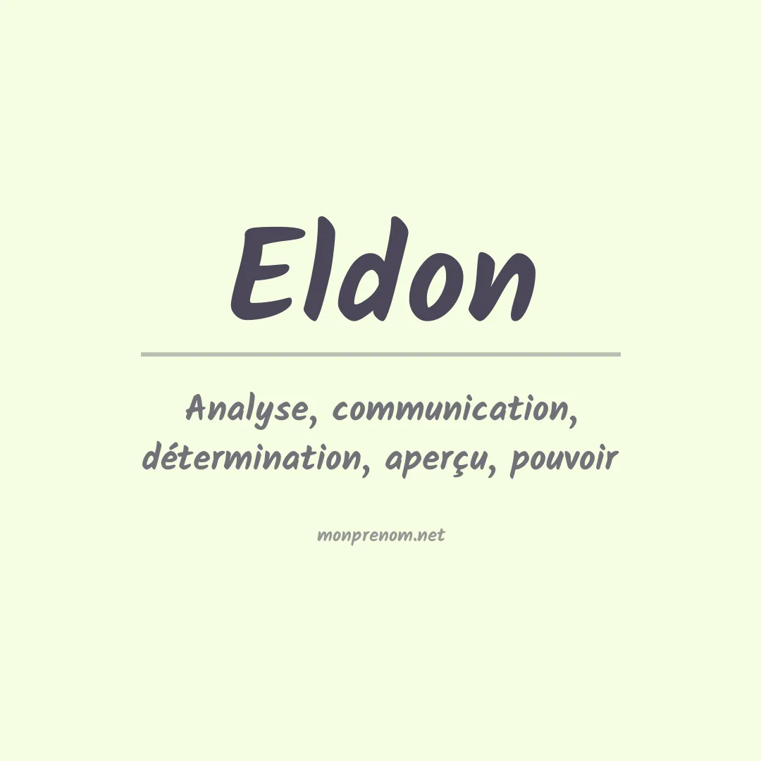 Prénom Eldon