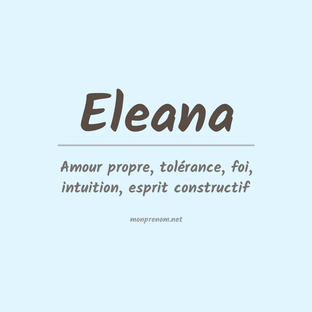 Prénom Eleana