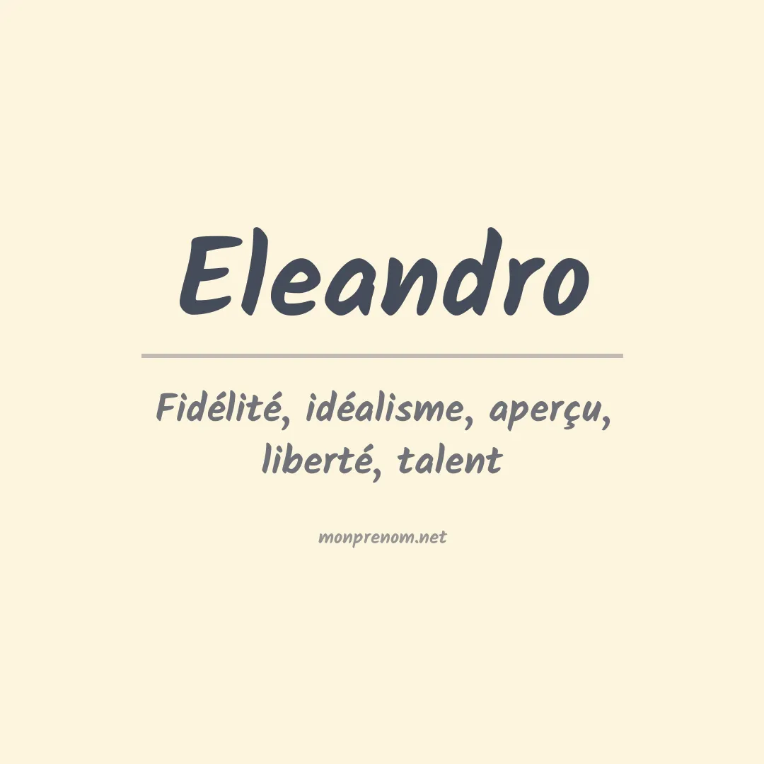 Prénom Eleandro