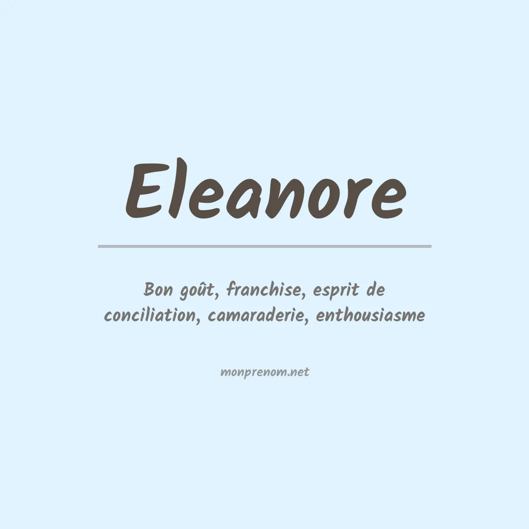 Prénom Eleanore