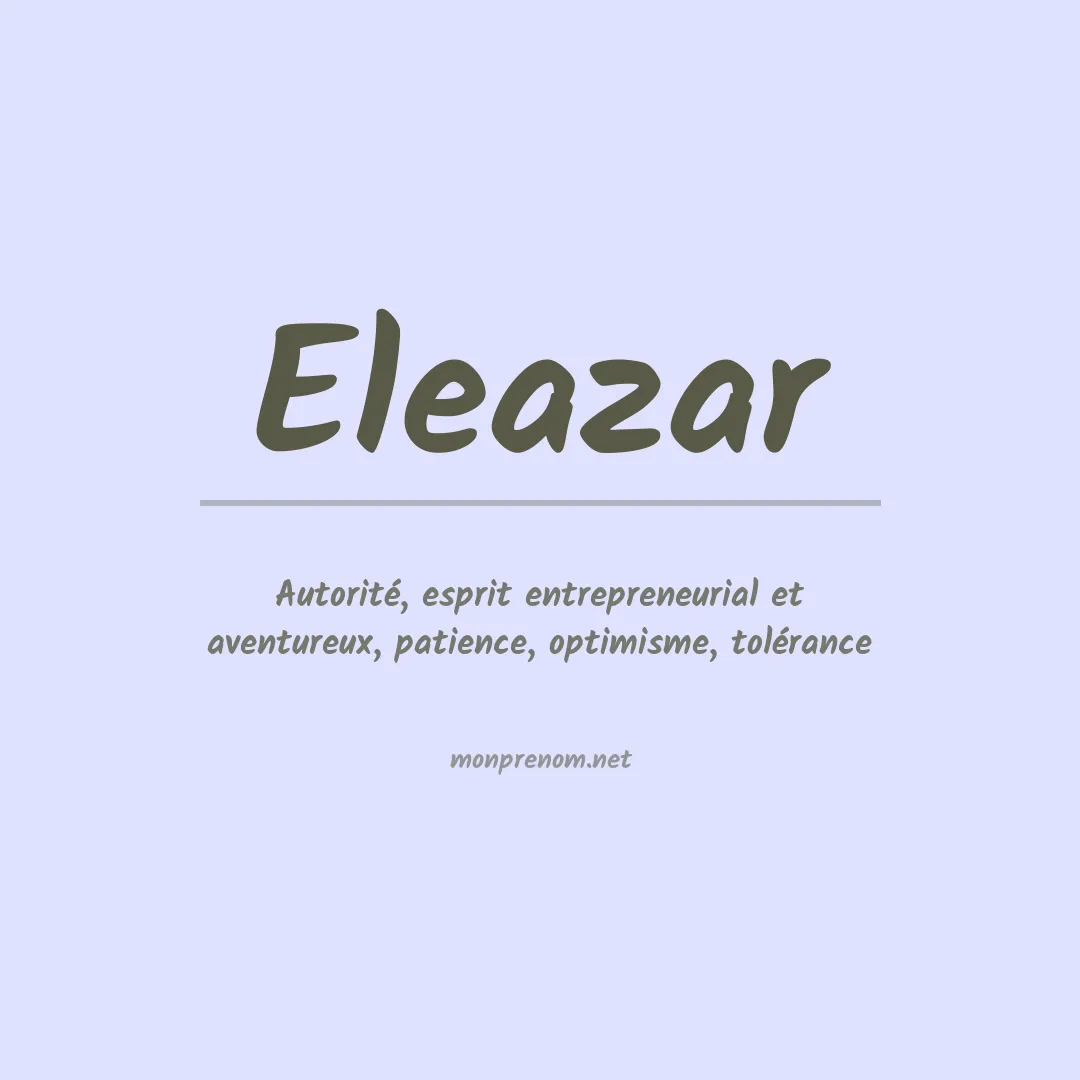 Prénom Eleazar