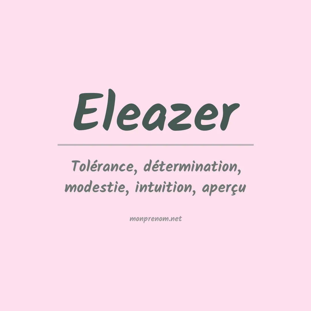 Prénom Eleazer