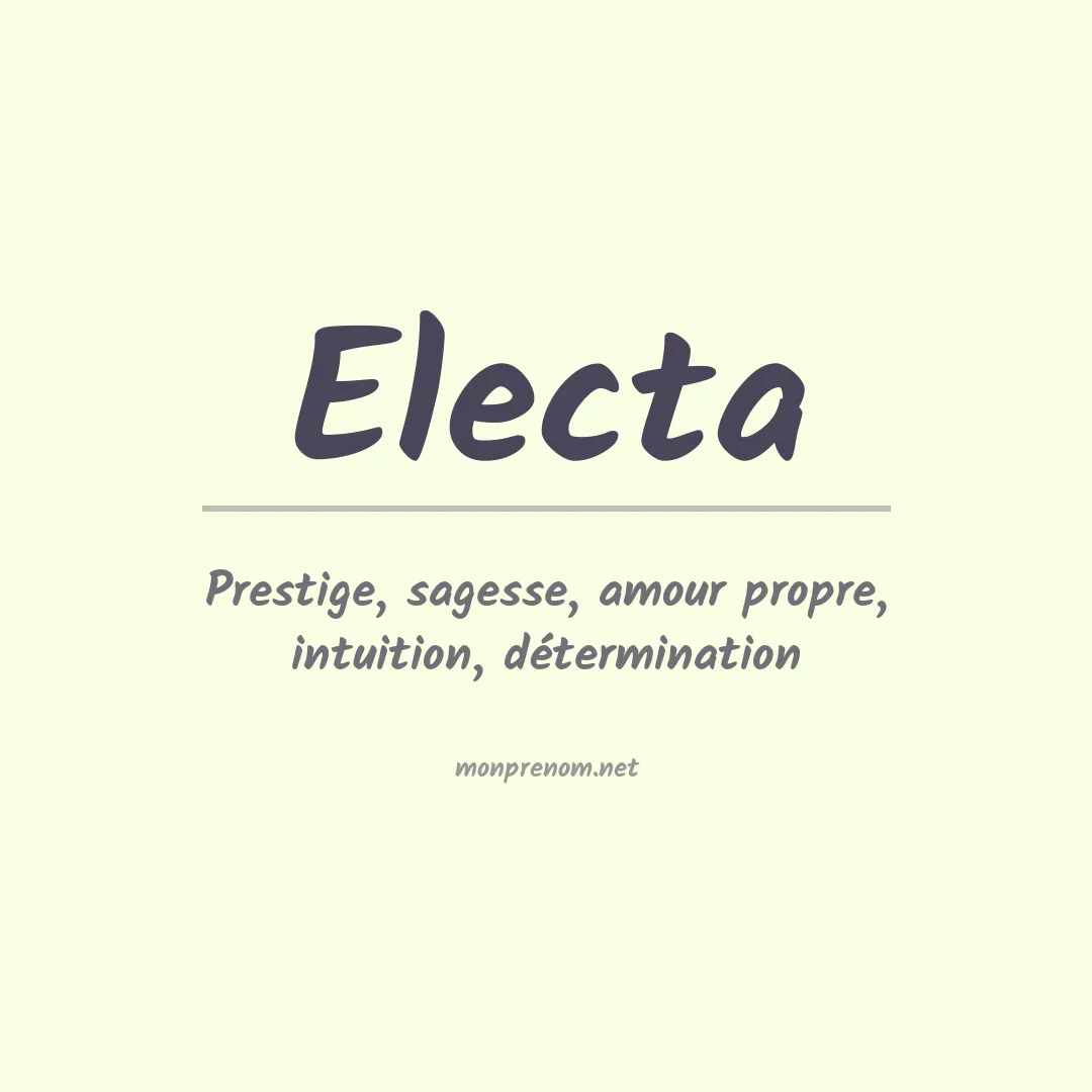 Prénom Electa