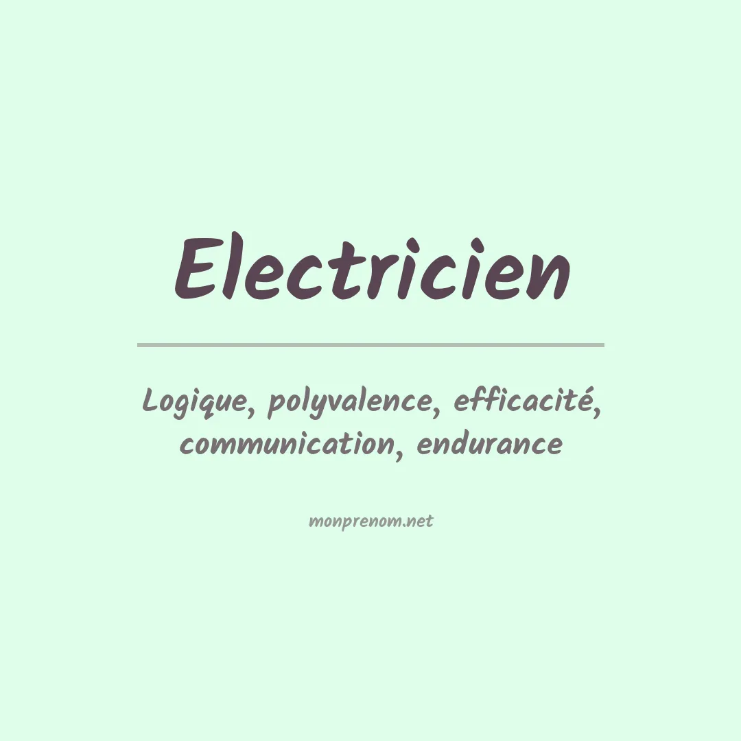 Signification du prénom Electricien