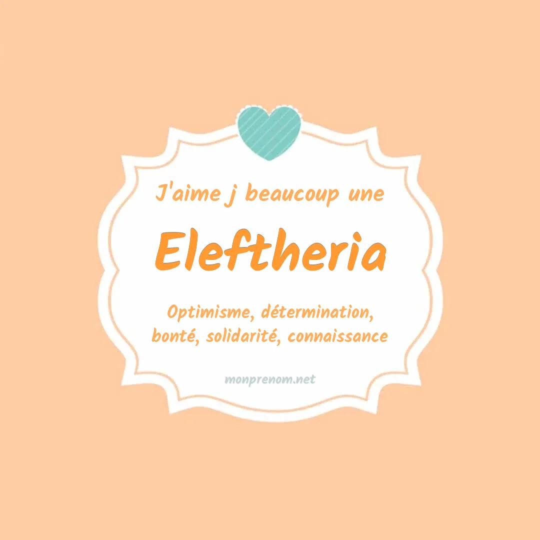 J'aime beaucoup Eleftheria