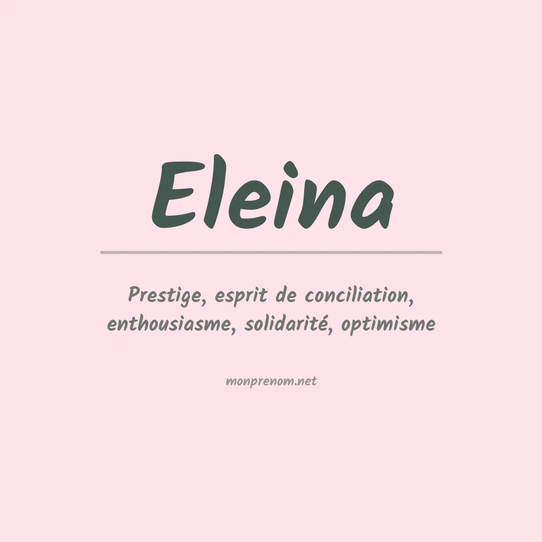 Prénom Eleina