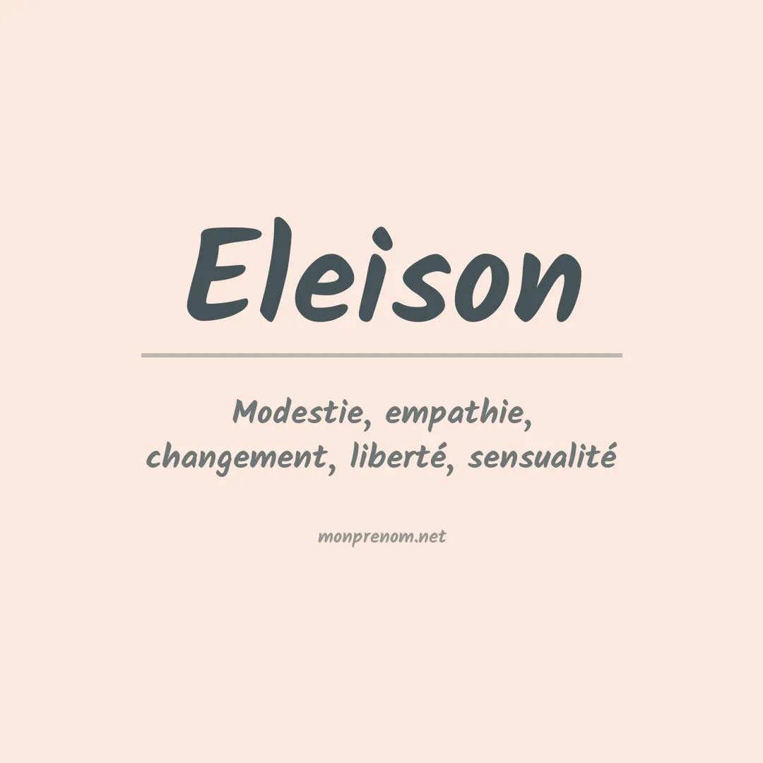 Prénom Eleison