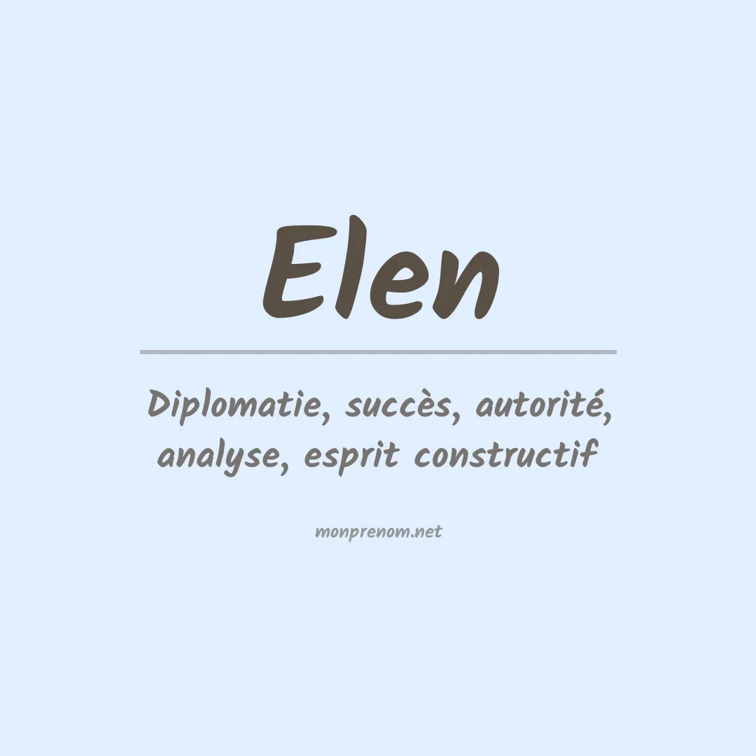 Prénom Elen