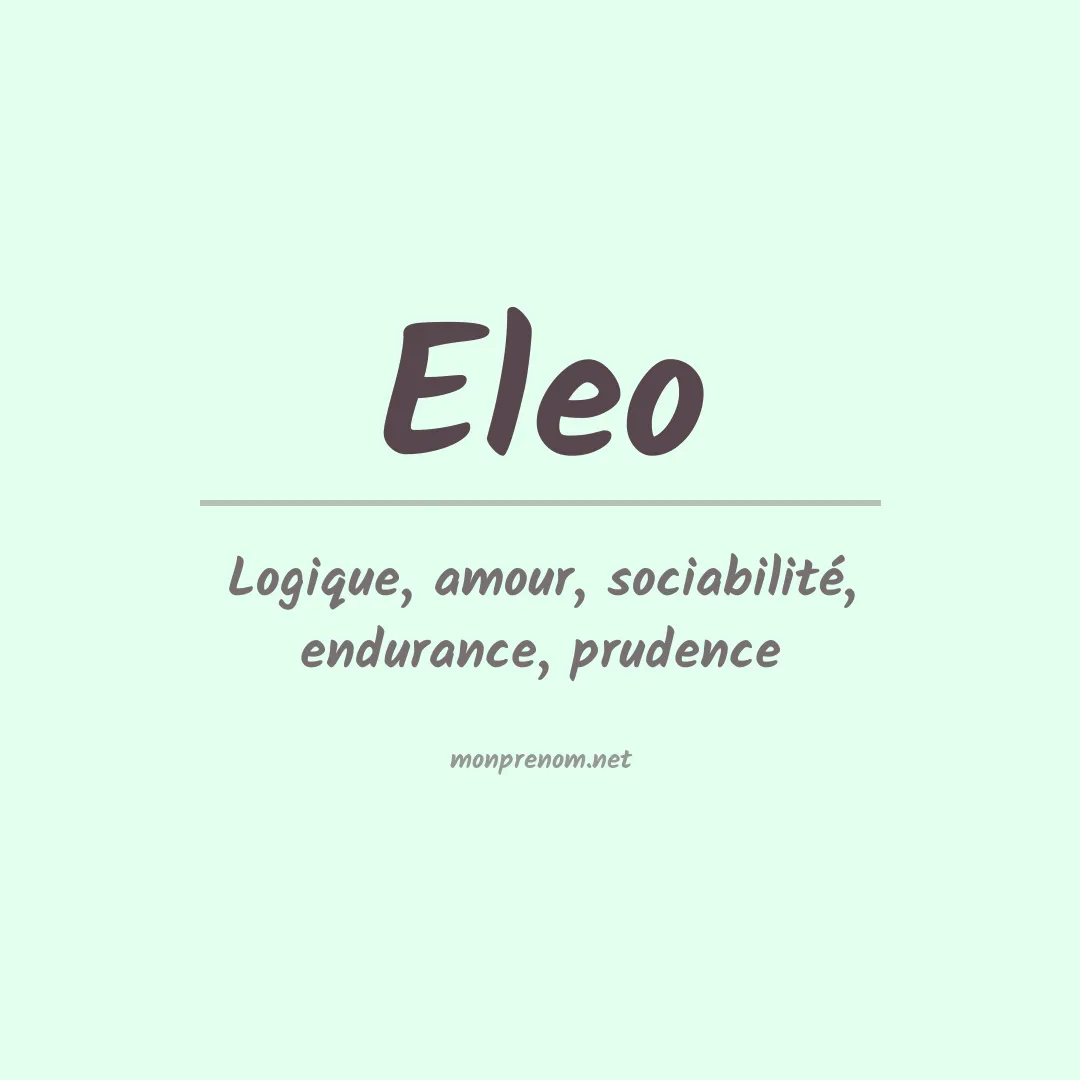 Prénom Eleo