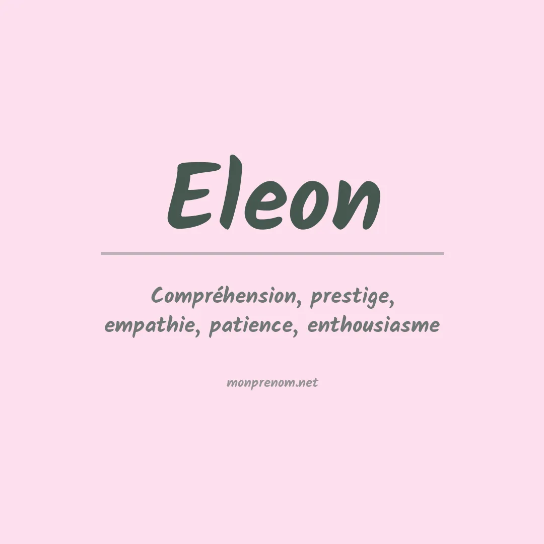 Prénom Eleon