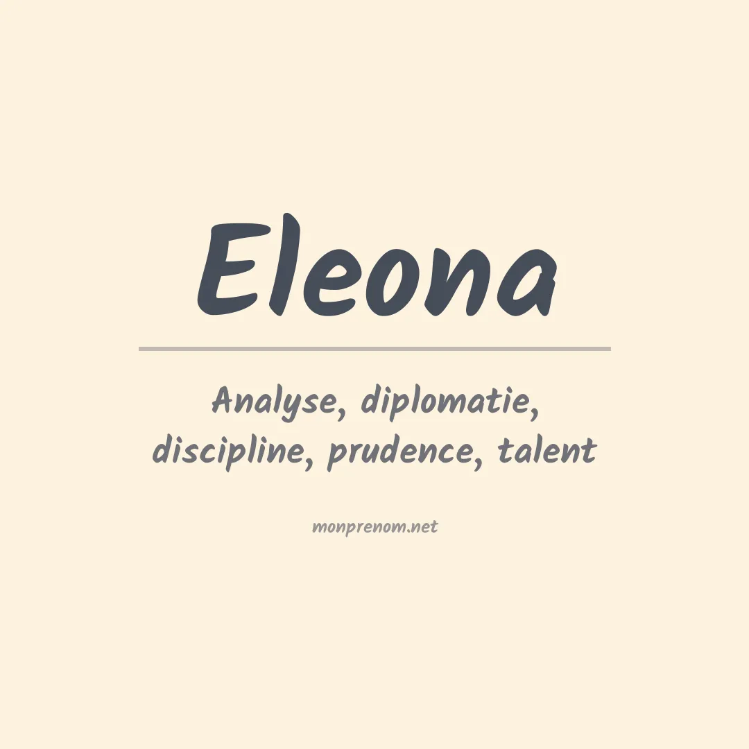 Signification du prénom Eleona