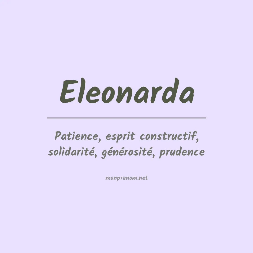 Signification du prénom Eleonarda