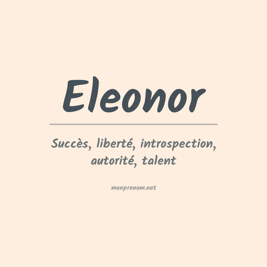 Prénom Eleonor