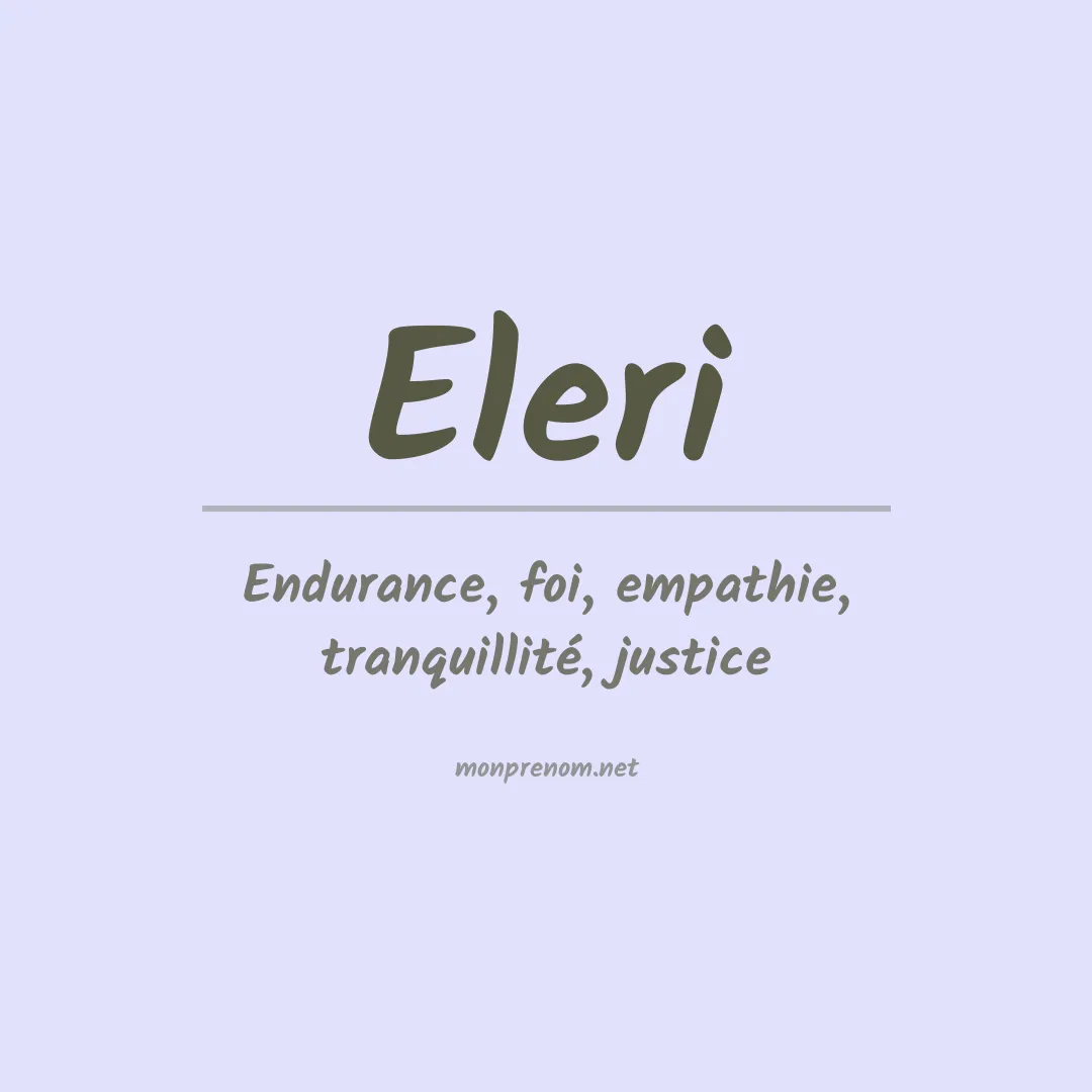 Prénom Eleri