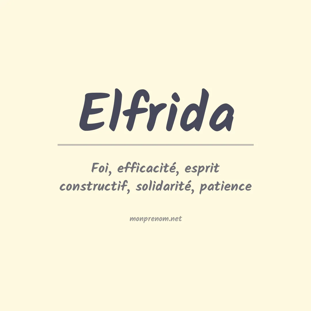 Prénom Elfrida