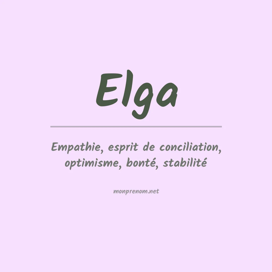 Prénom Elga