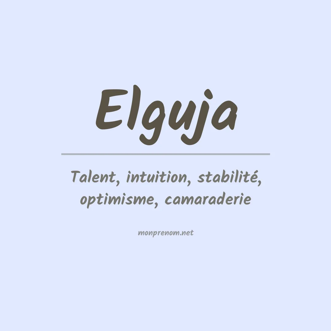 Prénom Elguja