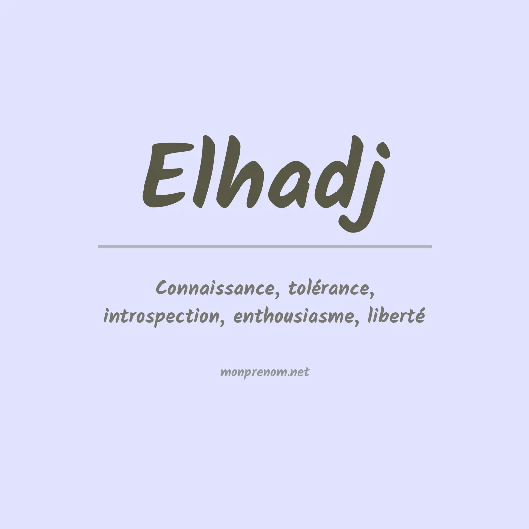 Prénom Elhadj