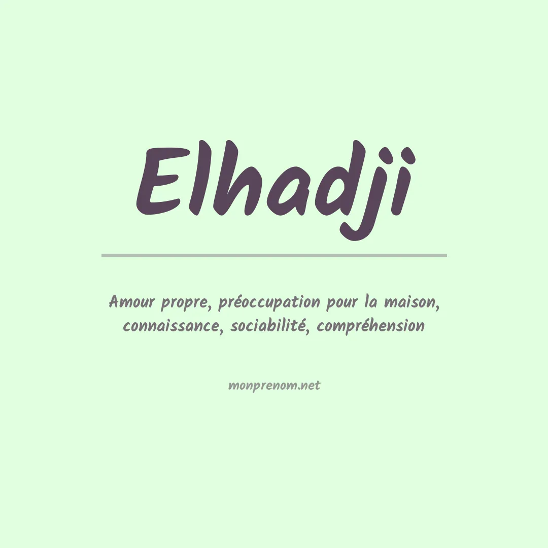 Prénom Elhadji