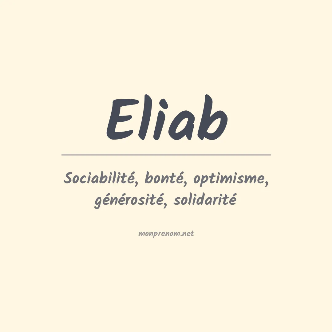 Signification du prénom Eliab