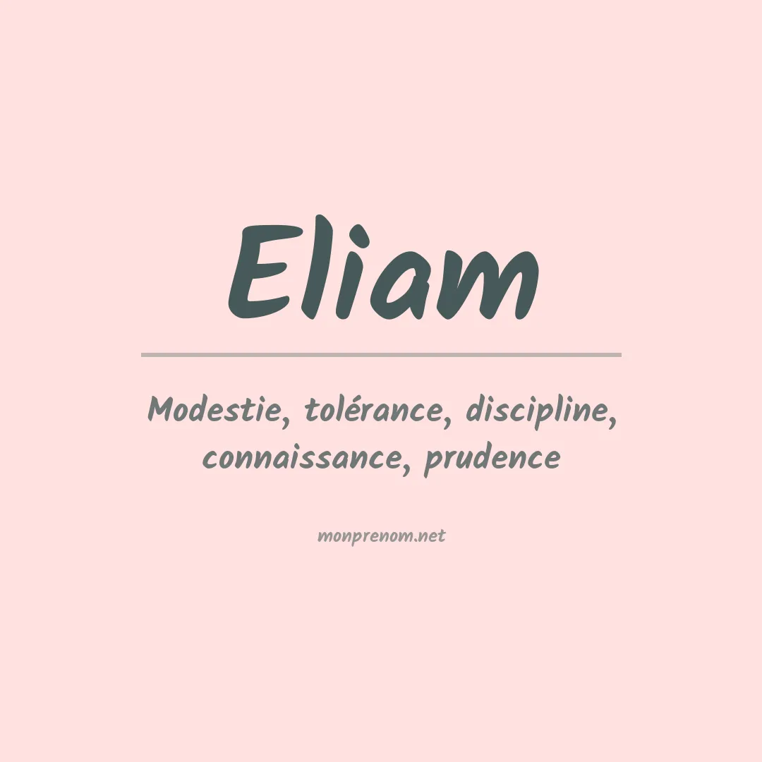 Prénom Eliam