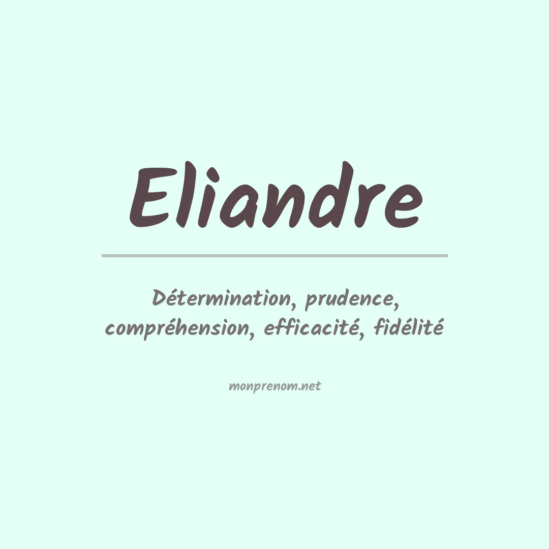 Signification du prénom Eliandre