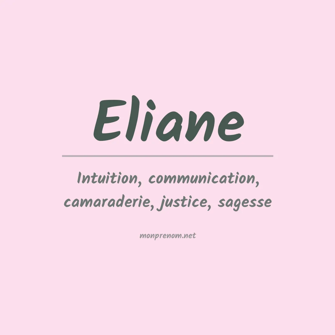 Prénom Eliane