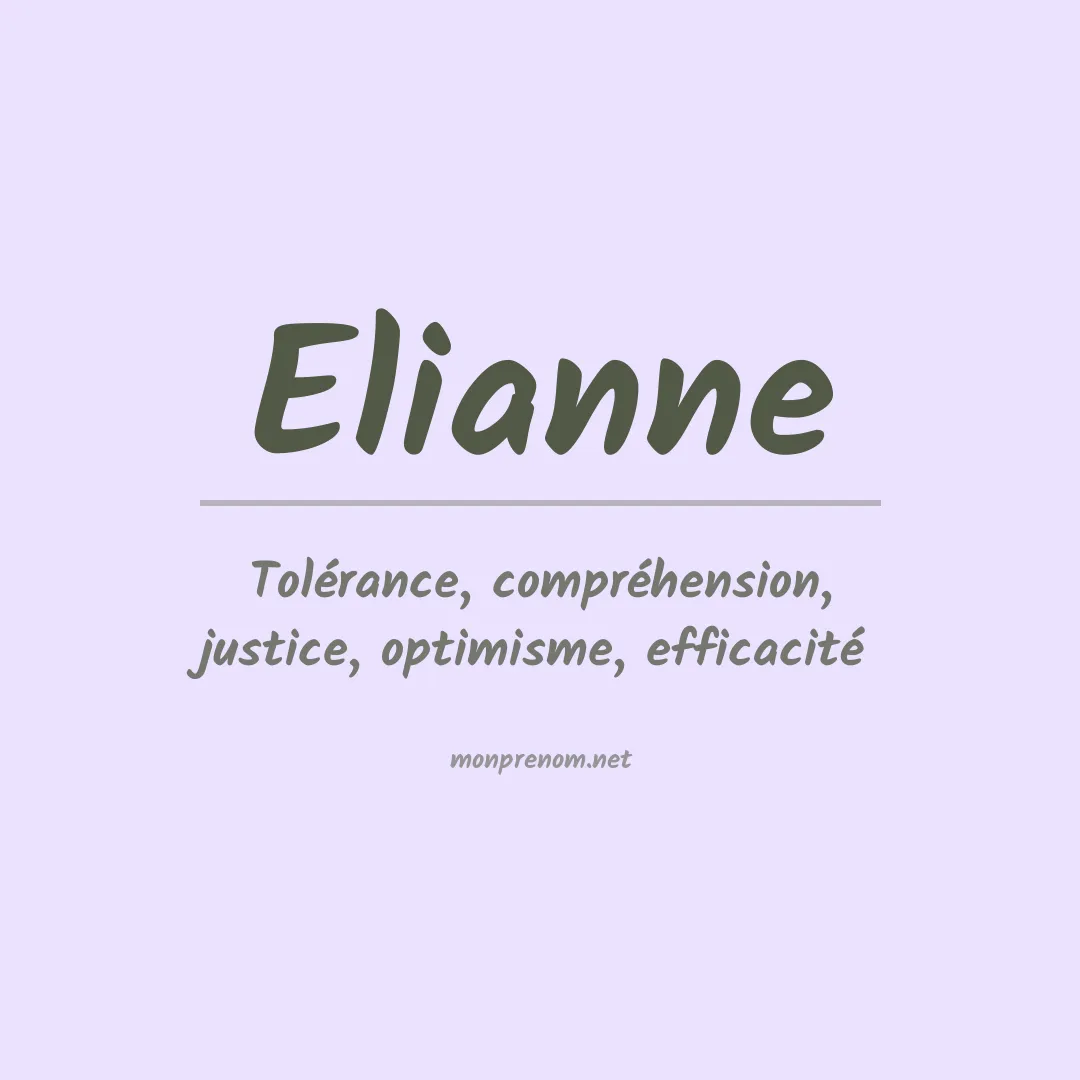 Prénom Elianne