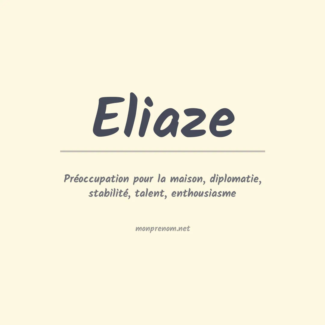 Prénom Eliaze