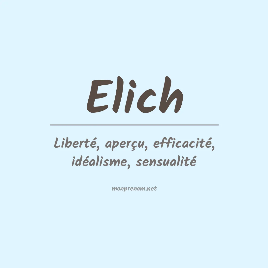 Prénom Elich
