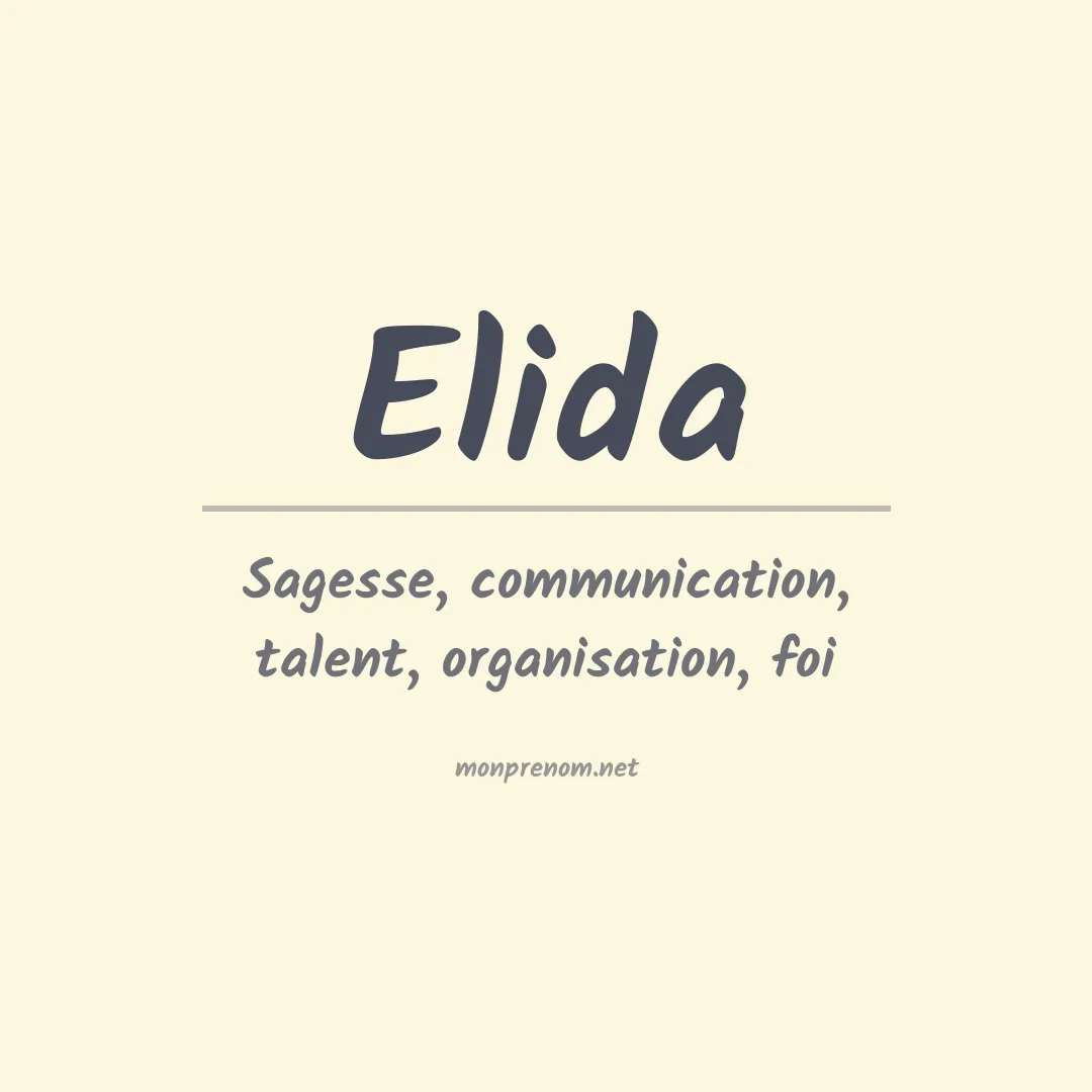 Prénom Elida