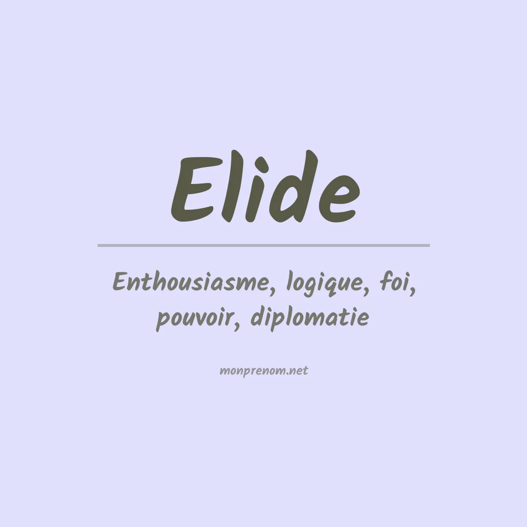 Prénom Elide