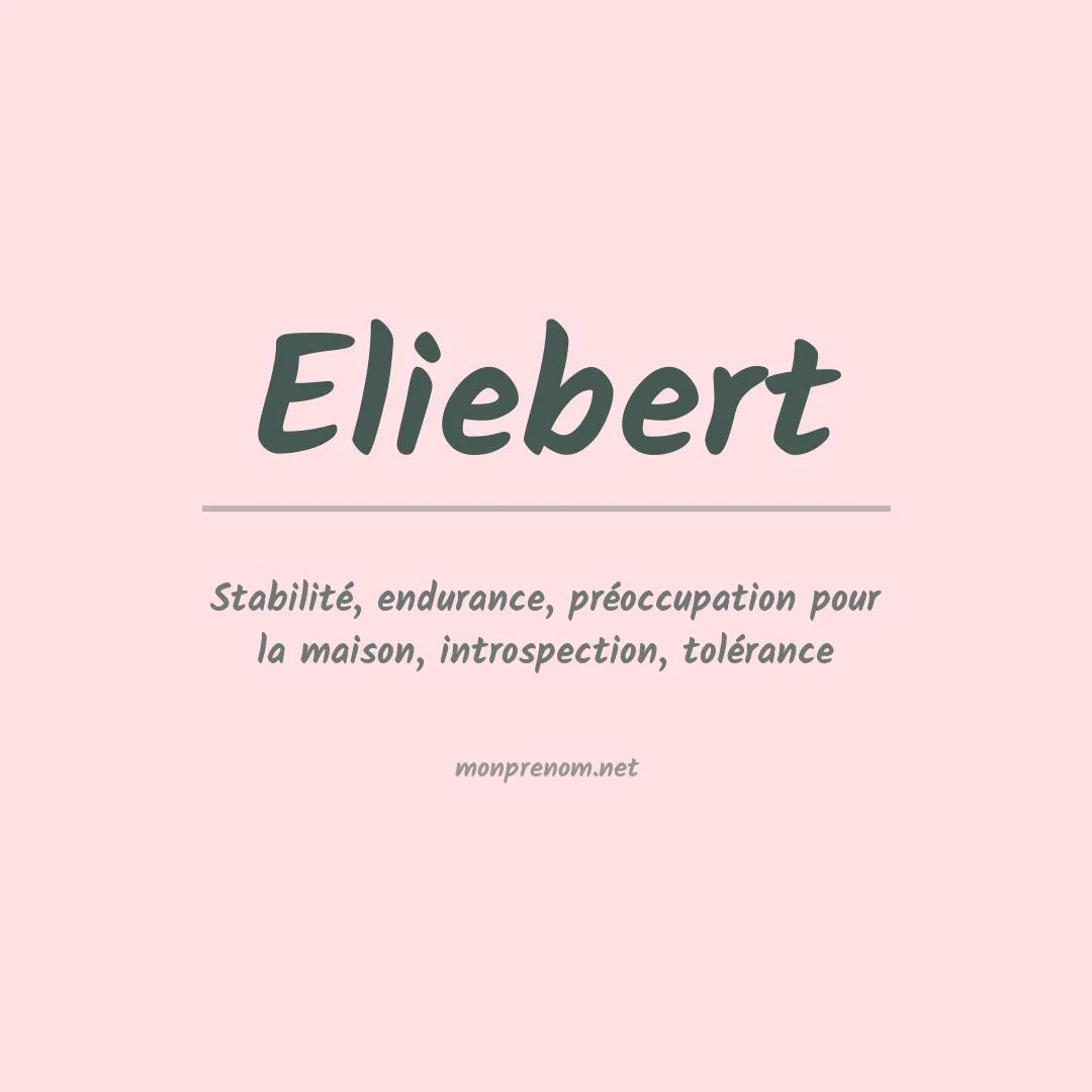 Prénom Eliebert