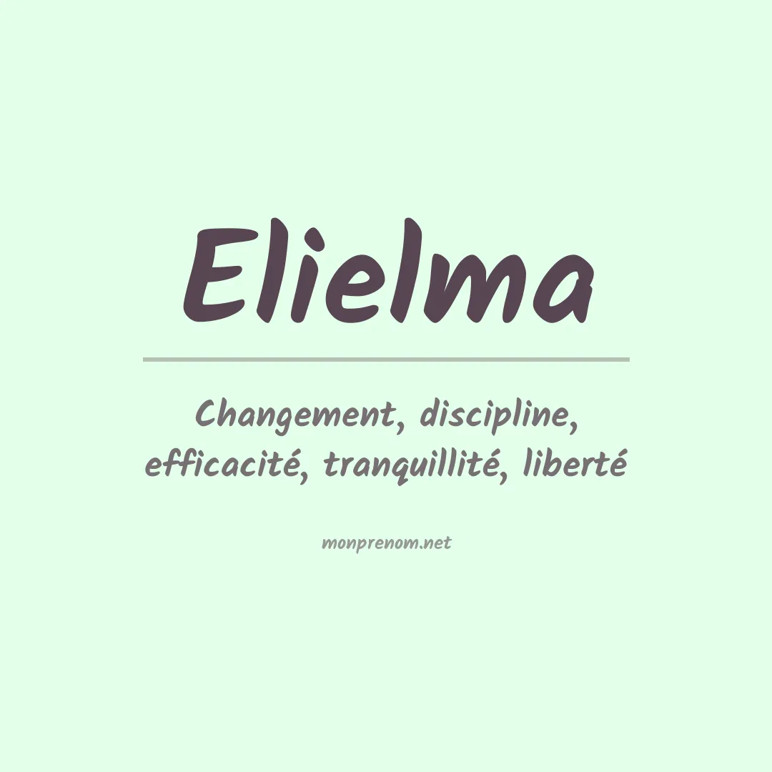 Prénom Elielma