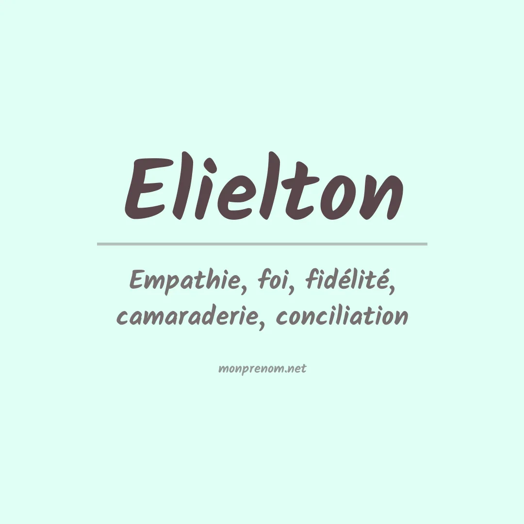 Prénom Elielton