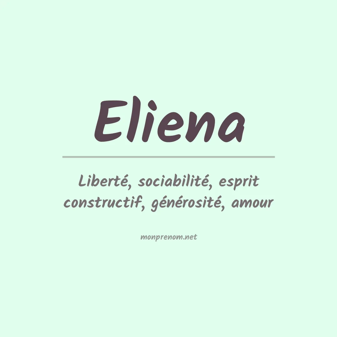 Signification du prénom Eliena