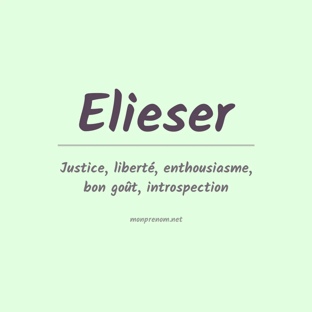 Prénom Elieser