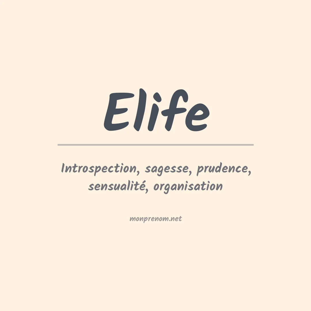 Prénom Elife