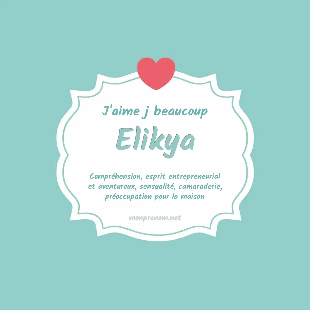 J'aime beaucoup Elikya