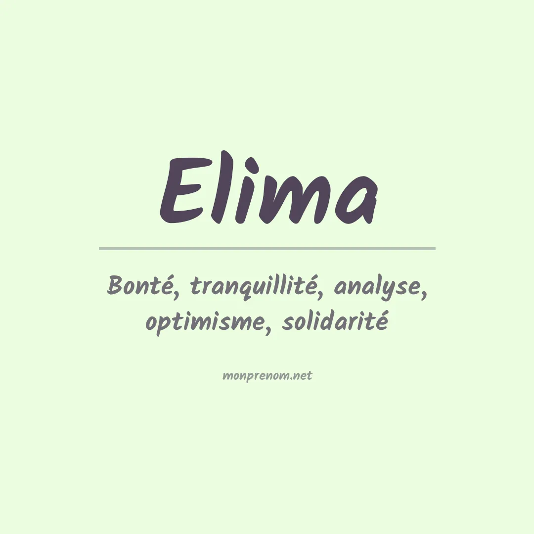 Prénom Elima