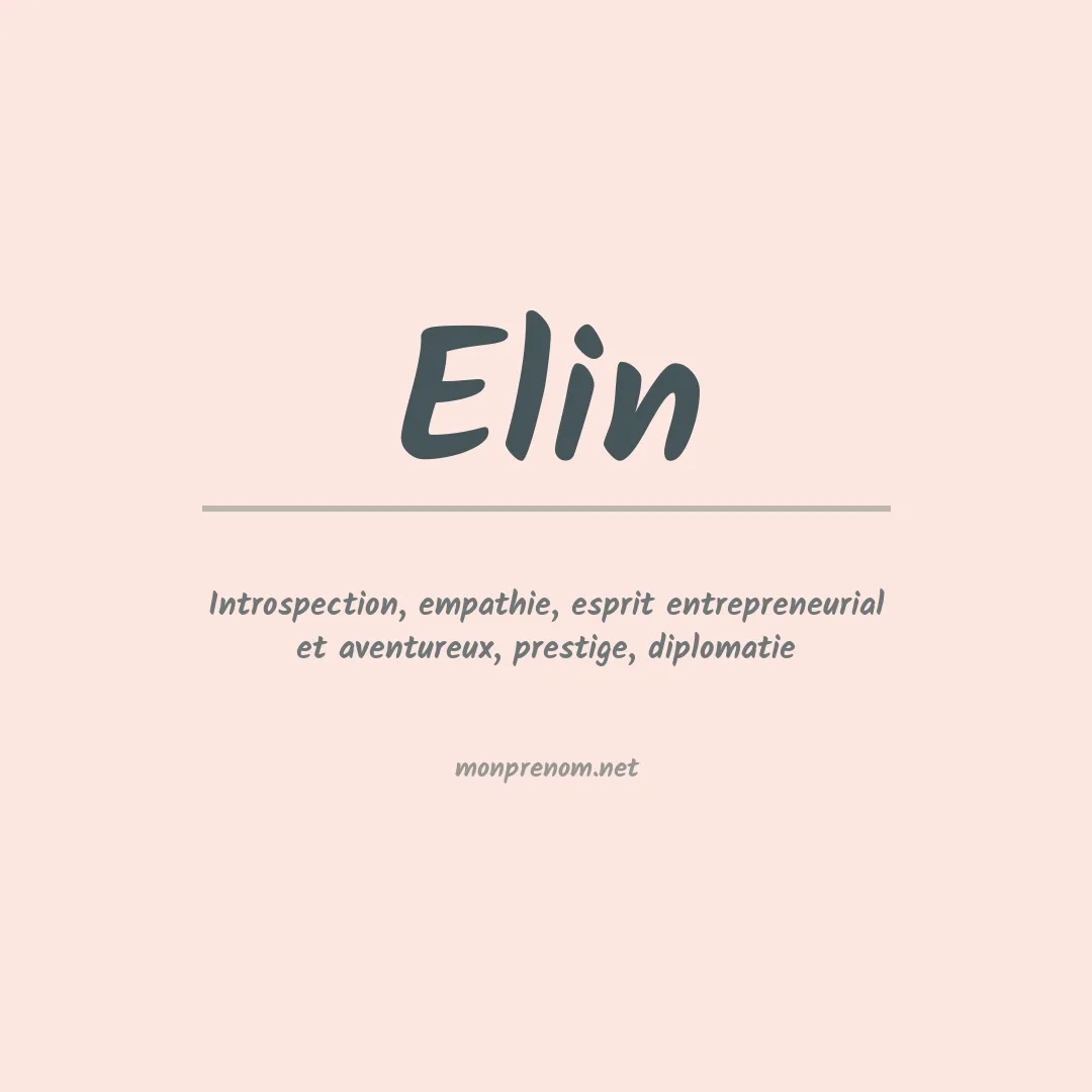 Prénom Elin