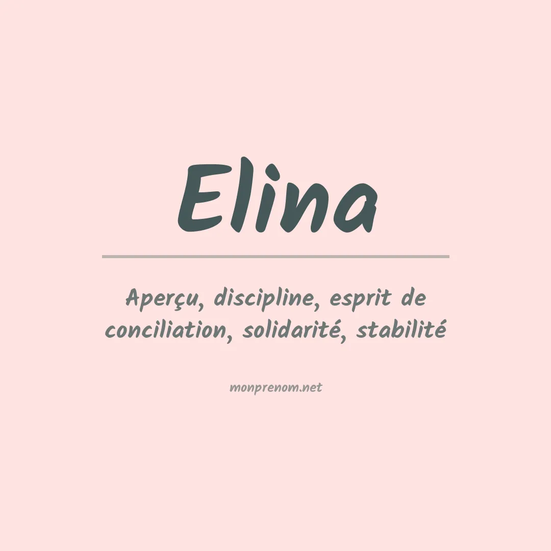 Prénom Elina