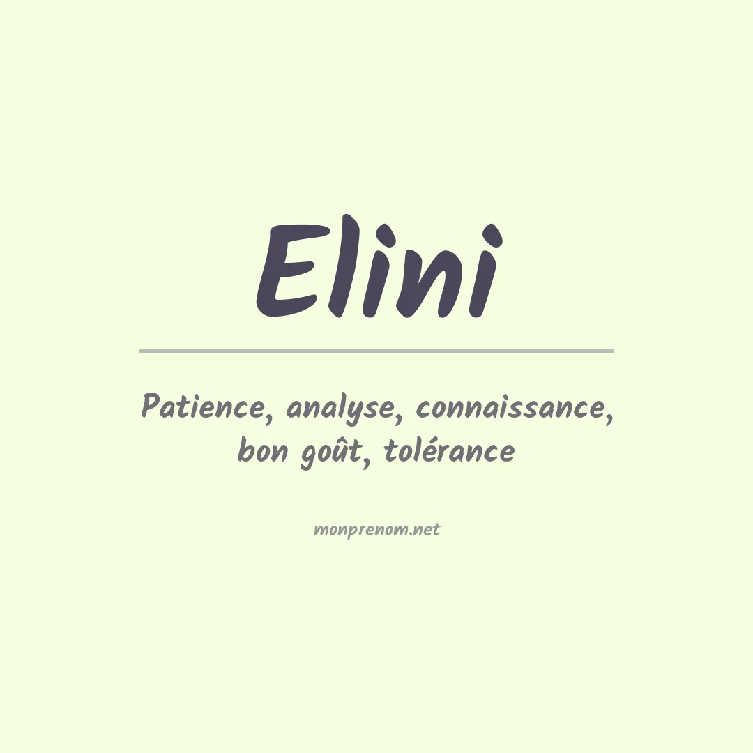 Prénom Elini