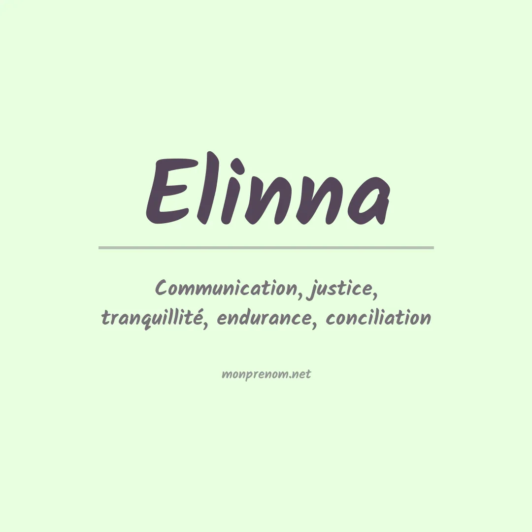 Signification du prénom Elinna