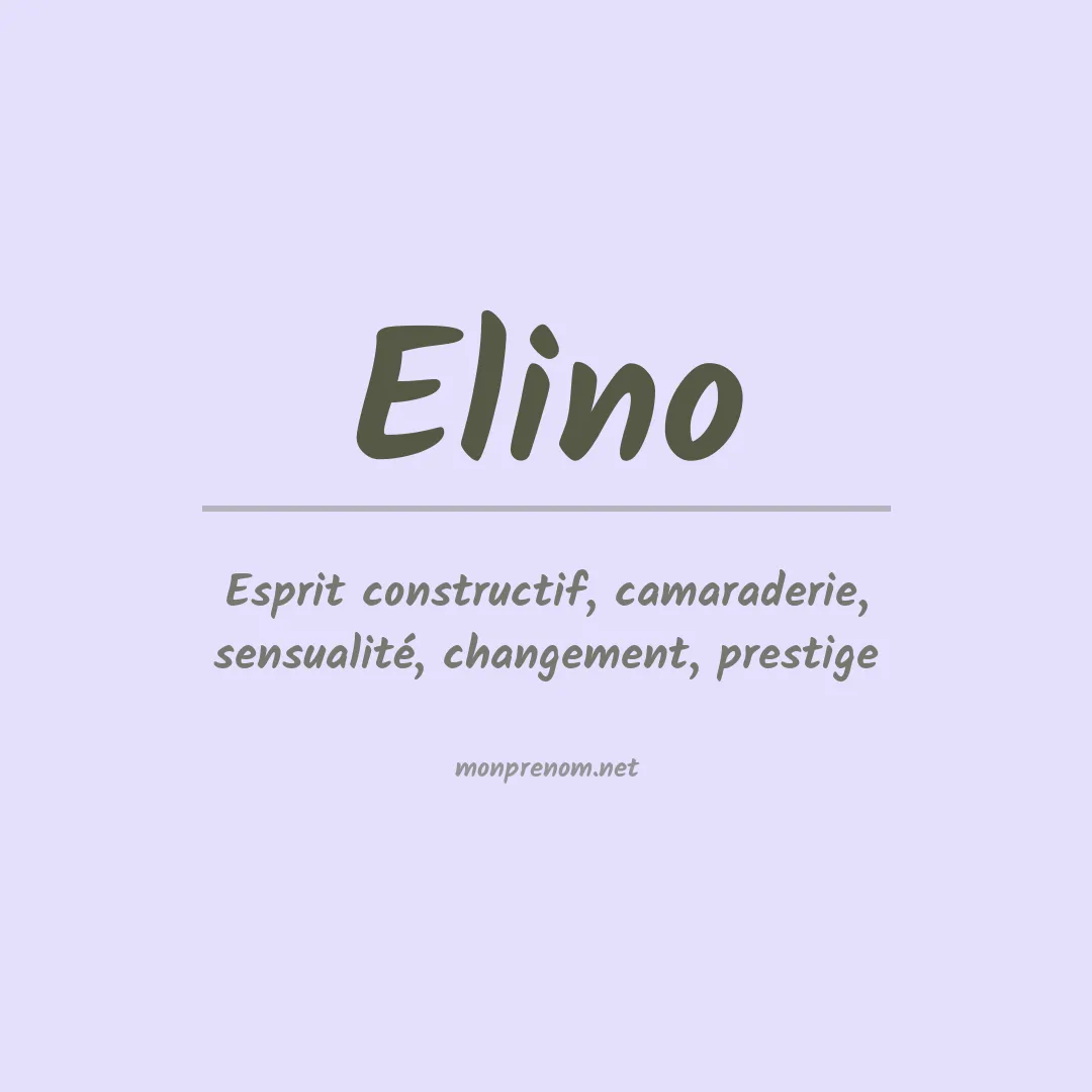 Prénom Elino