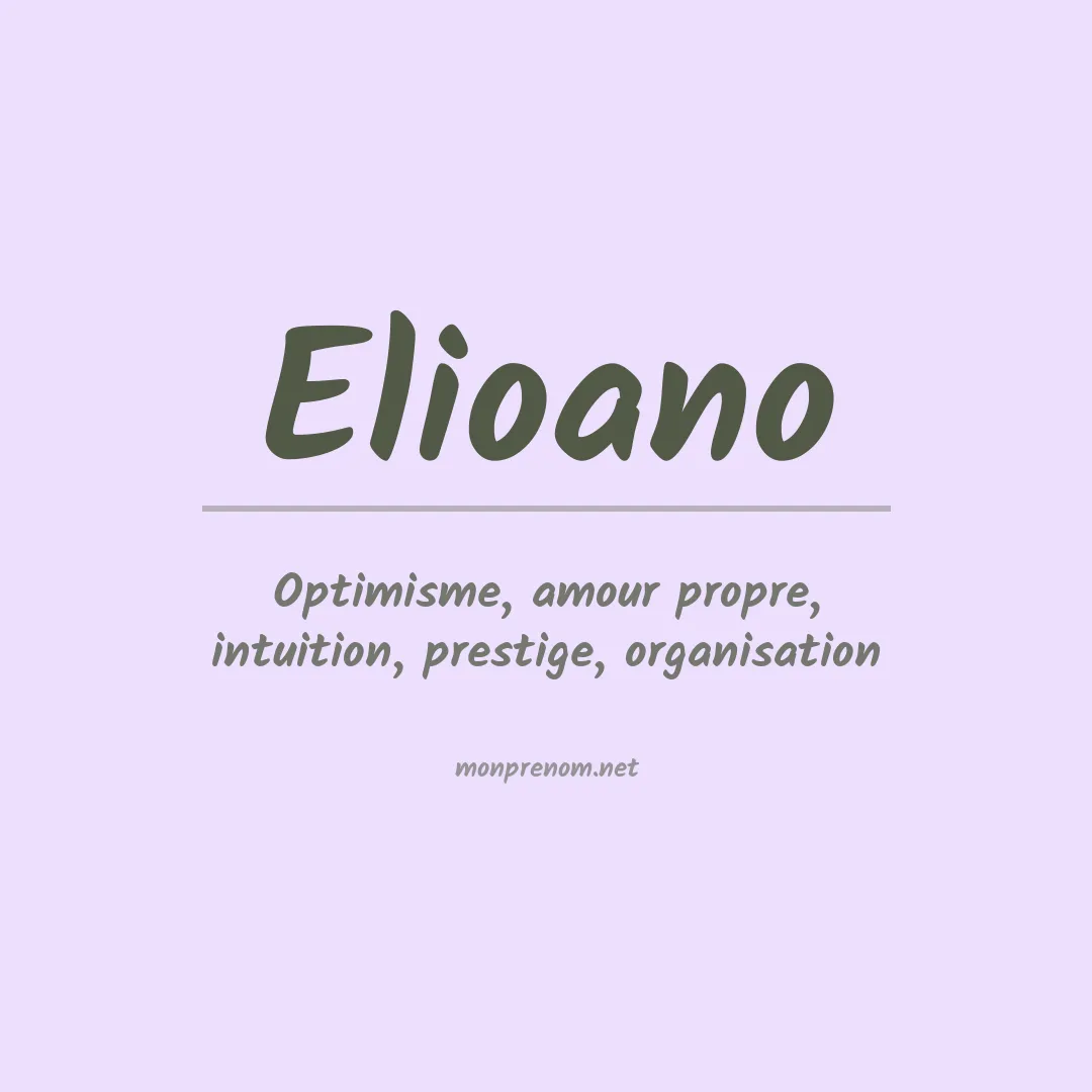 Prénom Elioano