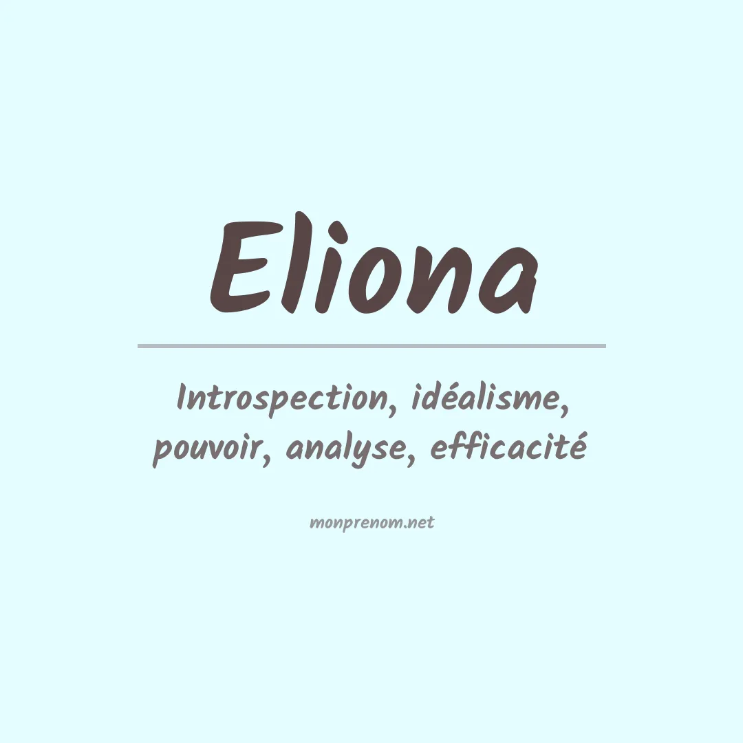 Signification du prénom Eliona