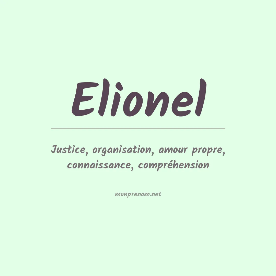 Prénom Elionel