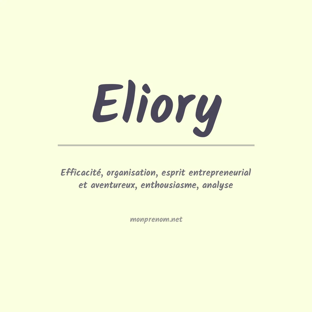 Signification du prénom Eliory
